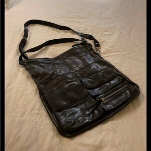HOBO Black Leather Shoulder Bag